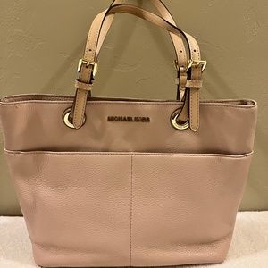 Michael Kors Pink Leather Medium Tote Bag